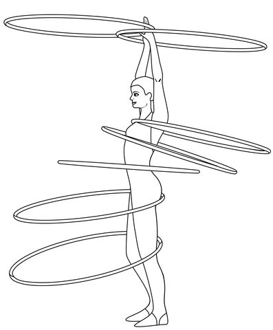 Hula Hoop Coloring Page